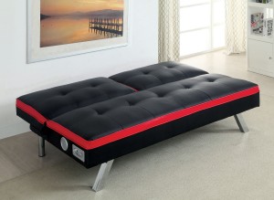 CM2462RD-futon- sofa w-bluetooth speakers - 299.00