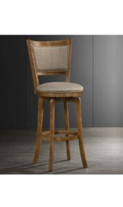 MARIA Swivel Bar Stool Available in 24" $279 or 29" $289, Weathered Grey or Natural Oak