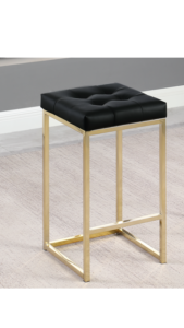 counter height stool Black, Grey, or White PU w/ Gold Frame $259