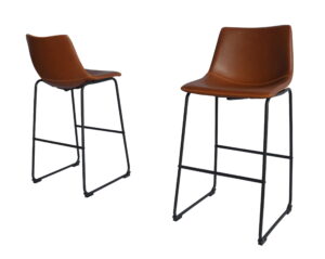 Faux Leather Bronze Barstool, Set of 2 $249.99