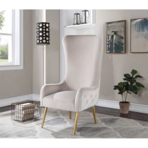 VELVET ACCENT CHAIR Cream, Grey, Black or Blue Velvet Accent Chair with Gold Legs $509.90