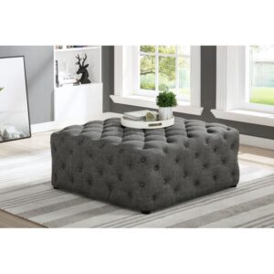 ACCENT OTTOMAN Ottomans Available in Linen: Beige or D. Grey Velvet: Black, Navy Blue, Green or Grey $379.90