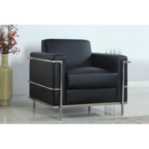 ACCENT CHAIR Dark Grey, Black or White with Chrome Frame $409.90