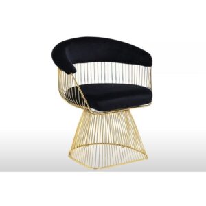 GH03 ACCENT CHAIR Velvet Accent Chair With Gold Legs $389.90