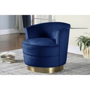 ACCENT CHAIR Blue Velour w/ Gold Base $279.90
