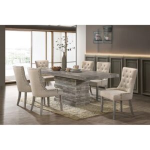 CRYSTAL TRANSITIONAL DINING SET 7pc $1629.90