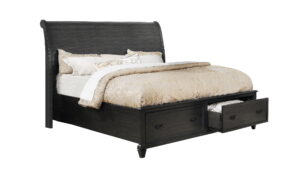 Sleigh California King Bed in Rustic Grey $1849.99
