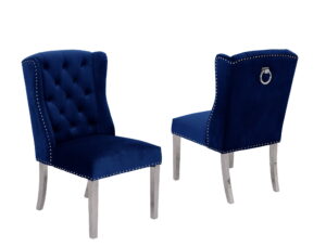 Tufted Velvet Upholstered Side Chairs, 4 Colors to Choose (Set of 2) – Navy $699